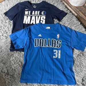 Nike and Adidas Kids Dallas Mavericks T-Shirts - Blue and Navy